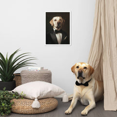 Regal Pet Portrait - Custom Pet Painting in Classic Tuxedo