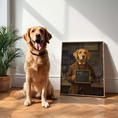 The Genius Portrait – Custom Pet as a Vintage Scientist