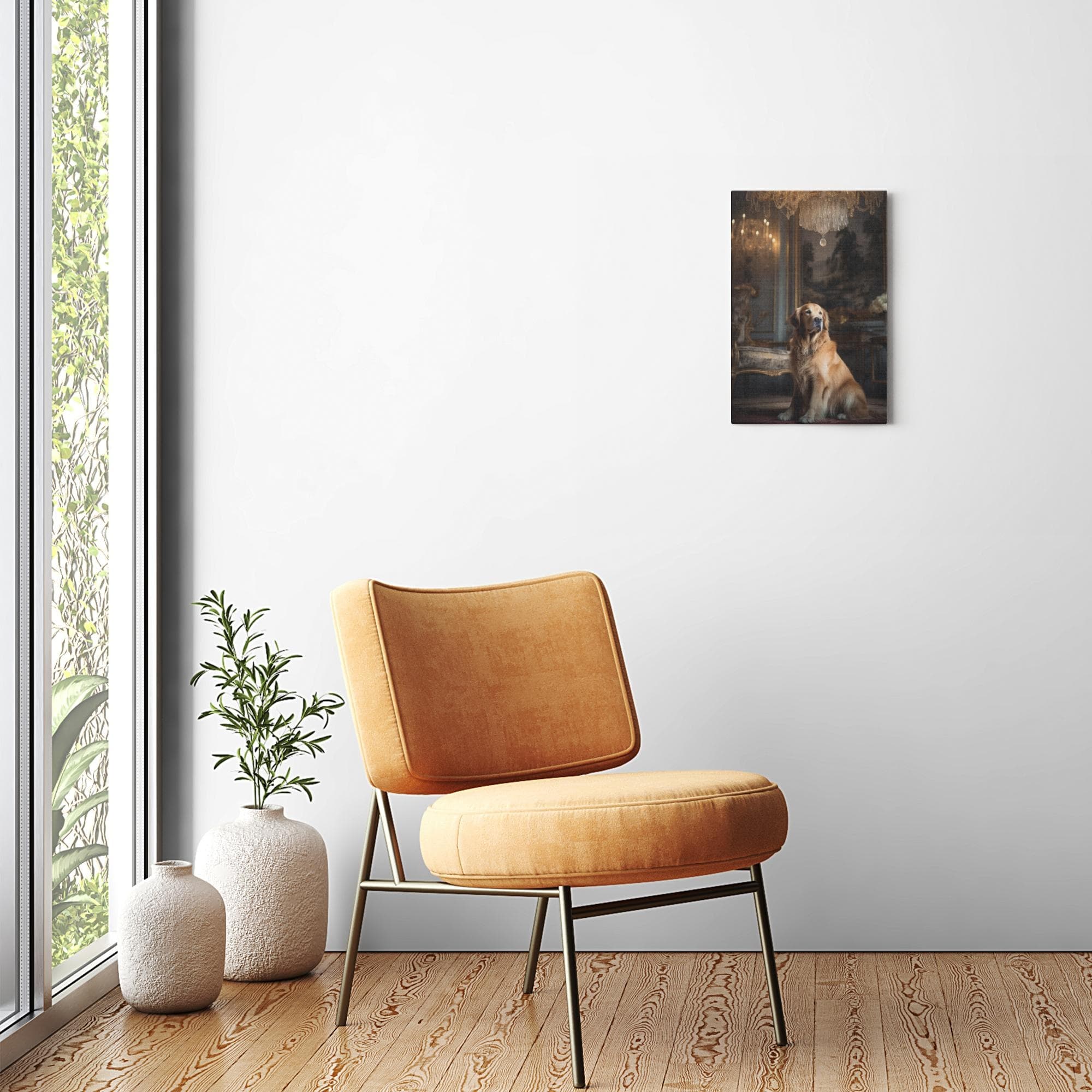 Regal Custom Pet Portrait – Personalized Artwork in Luxurious Setting