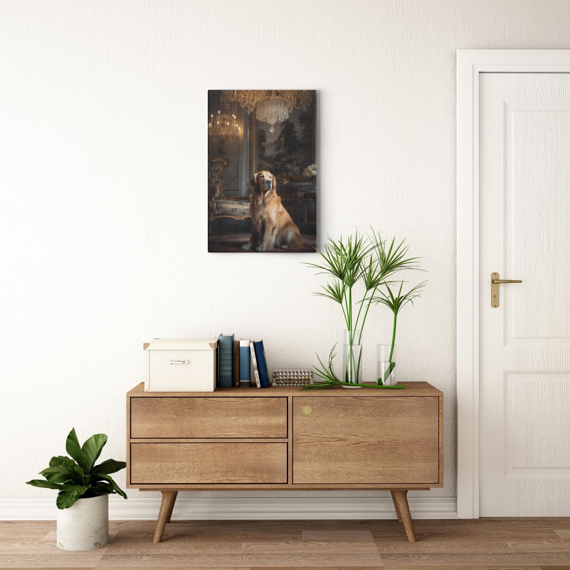 Regal Custom Pet Portrait – Personalized Artwork in Luxurious Setting