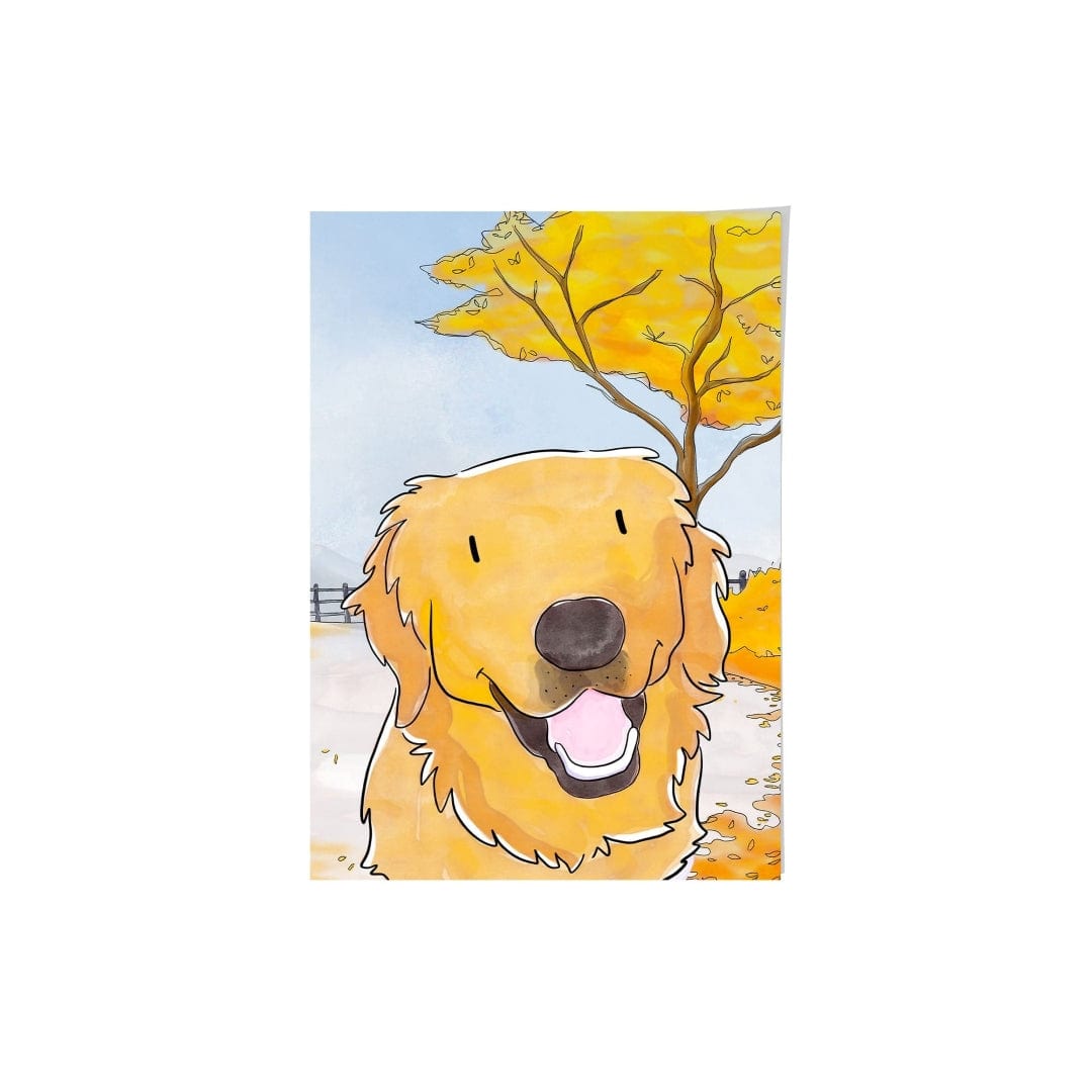 Watercolor Pet Portrait - One Pet, Framed Poster