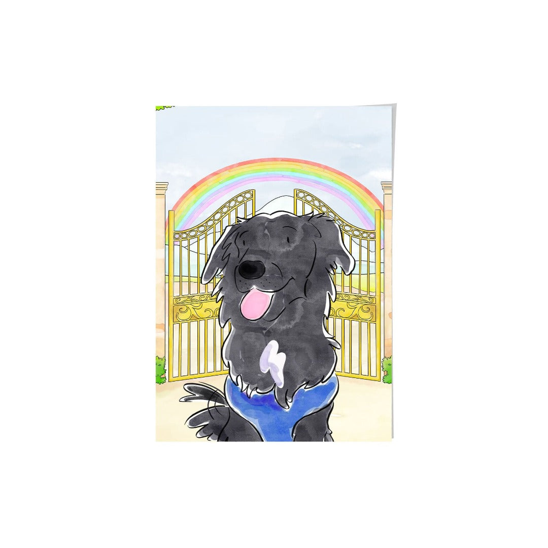 Watercolor Pet Portrait - One Pet, Framed Poster