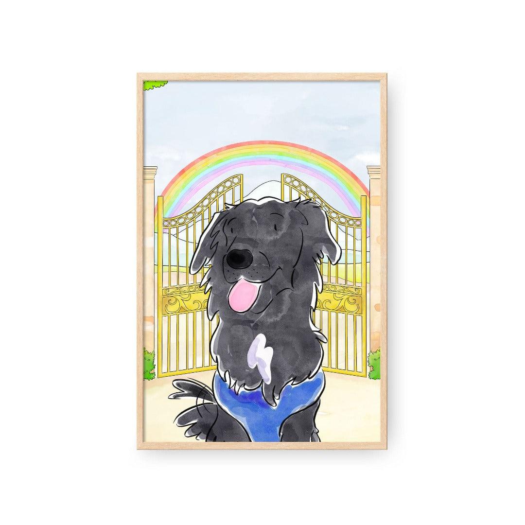 Watercolor Pet Portrait - One Pet, Framed Poster