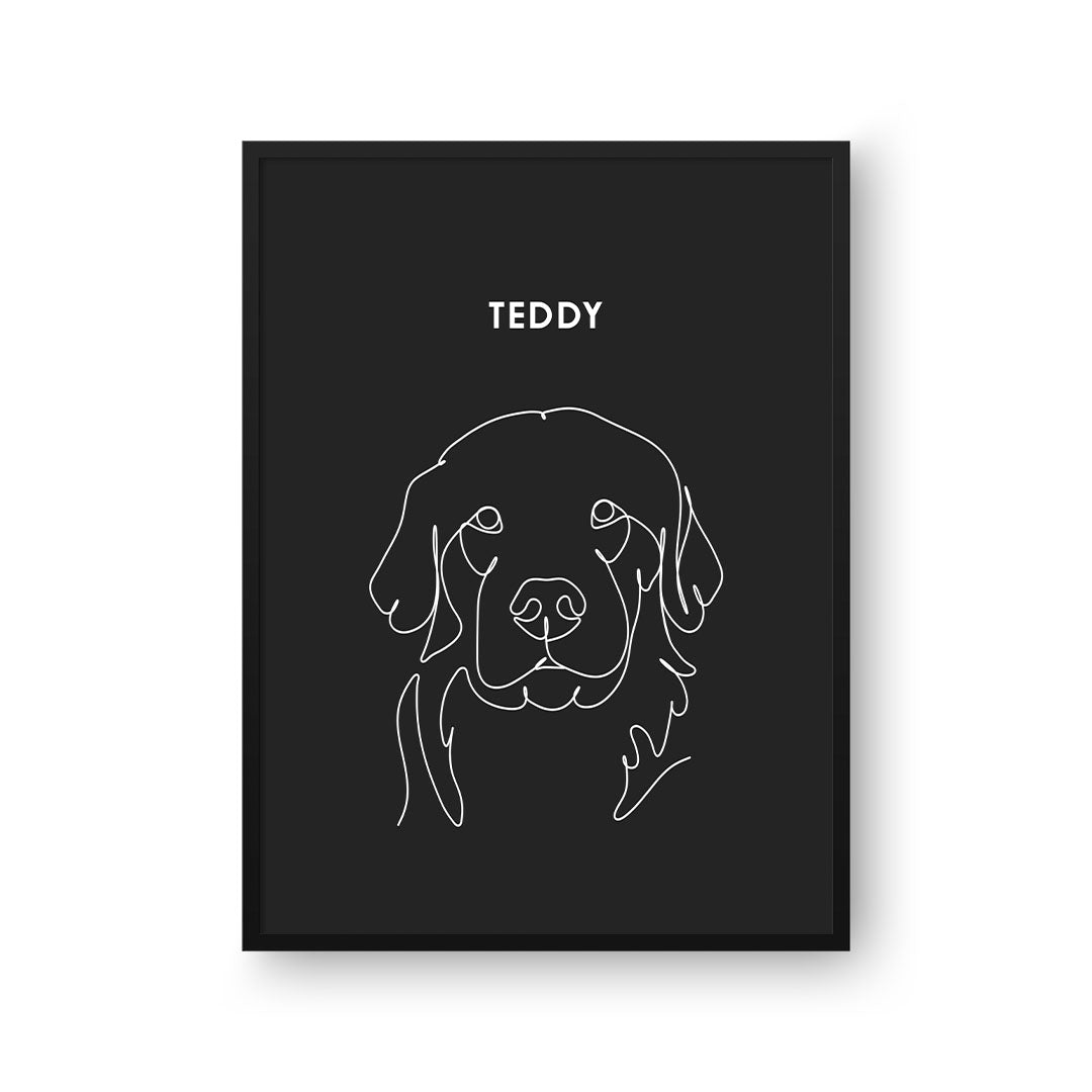 Line Art Pet Portrait - One Pet