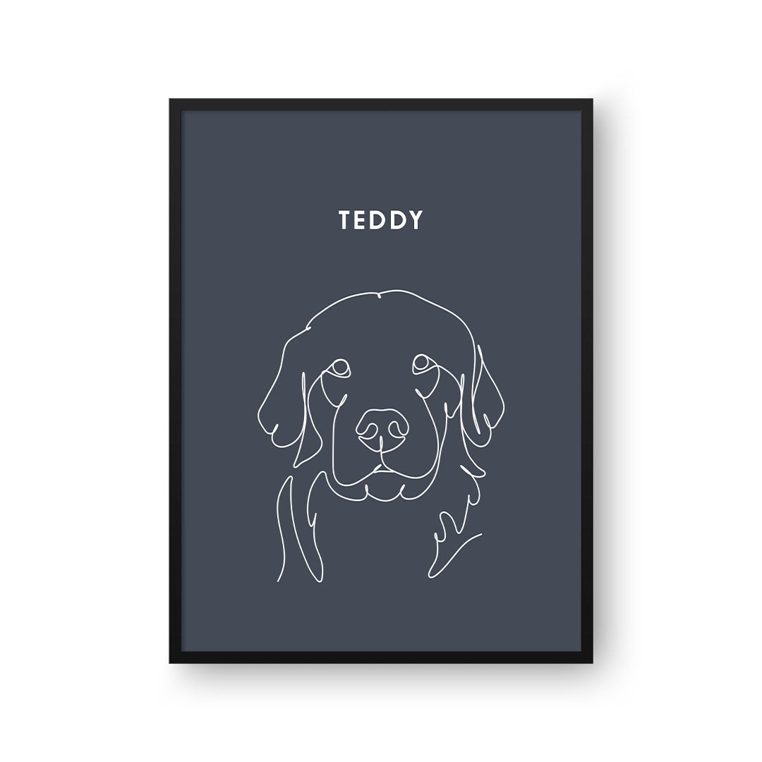 Line Art Pet Portrait - One Pet