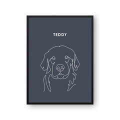 Line Art Pet Portrait - One Pet