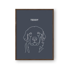 Line Art Pet Portrait - One Pet