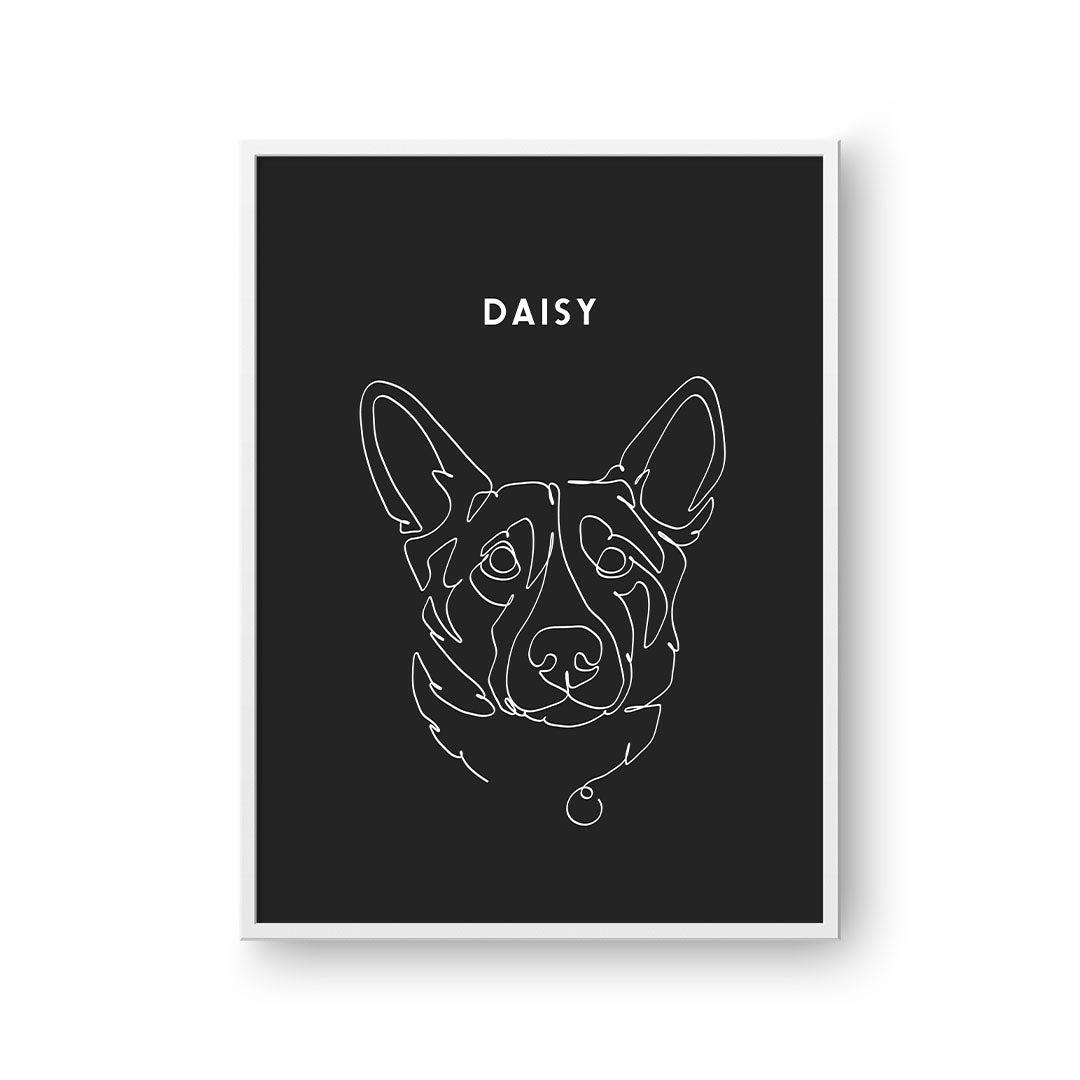 Line Art Pet Portrait - One Pet