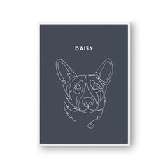Line Art Pet Portrait - One Pet