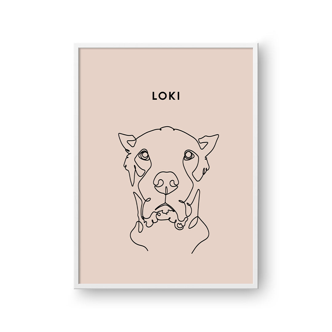 Line Art Pet Portrait - One Pet