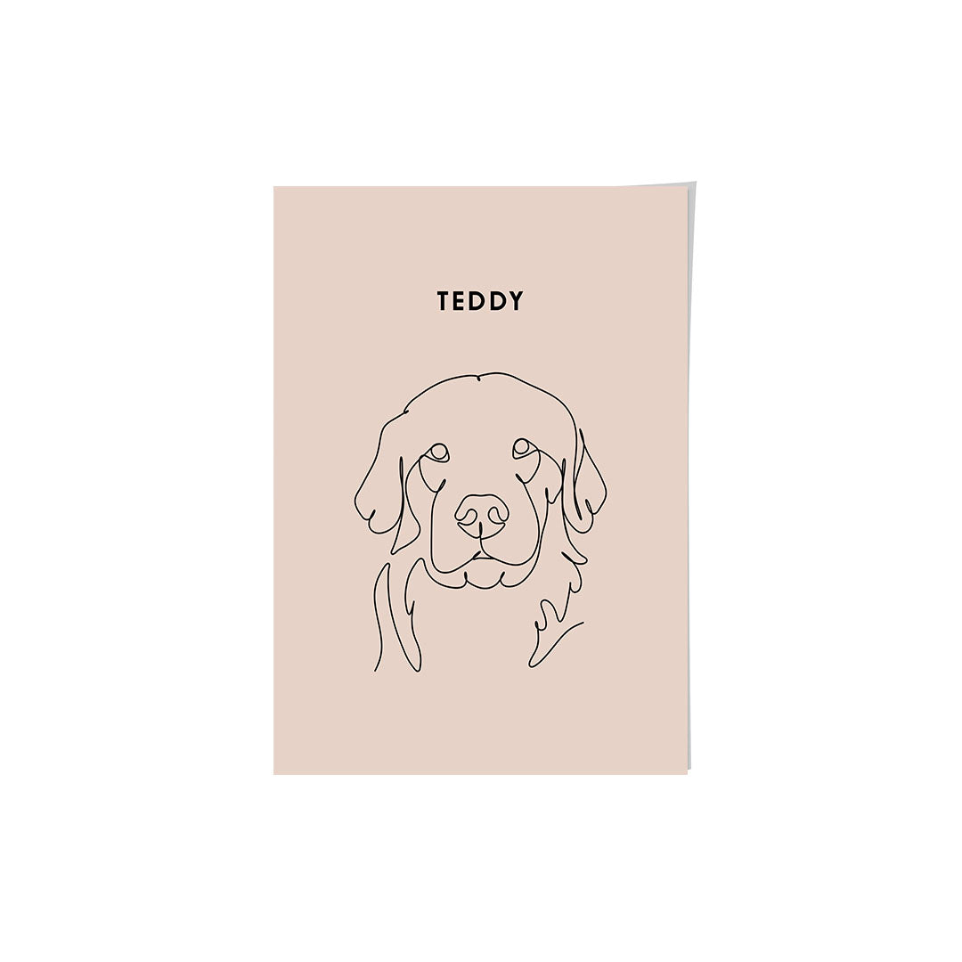 Line Art Pet Portrait - One Pet