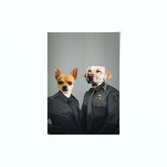 The Officers - Custom Pet Poster - Personalized Pet Artwork