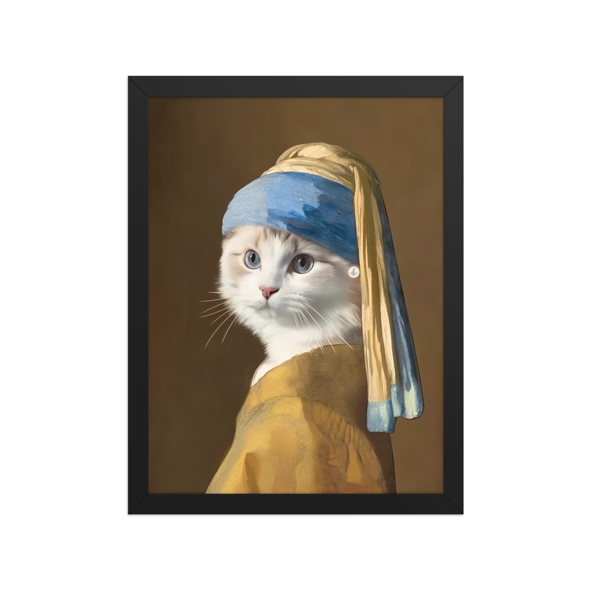 The Girl with the Pearl Earring – Custom Pet Portrait on Matte
