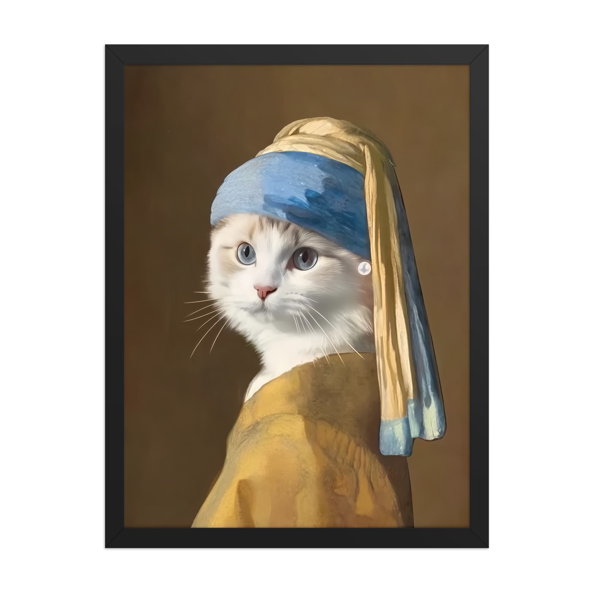 The Girl with the Pearl Earring – Custom Pet Portrait on Matte