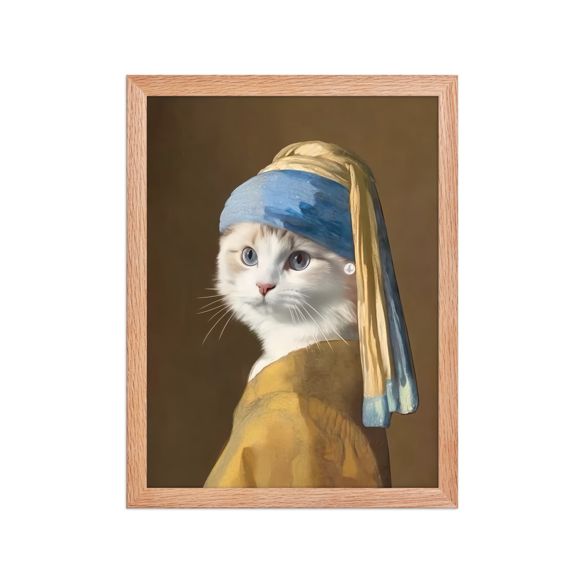 The Girl with the Pearl Earring – Custom Pet Portrait on Matte