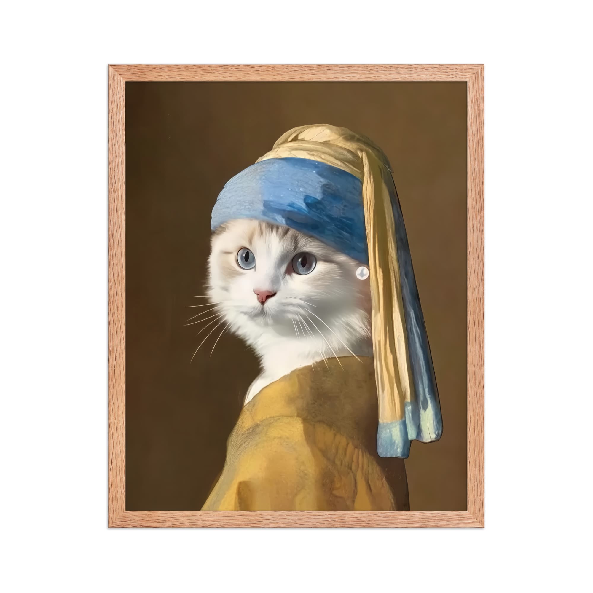 The Girl with the Pearl Earring – Custom Pet Portrait on Matte