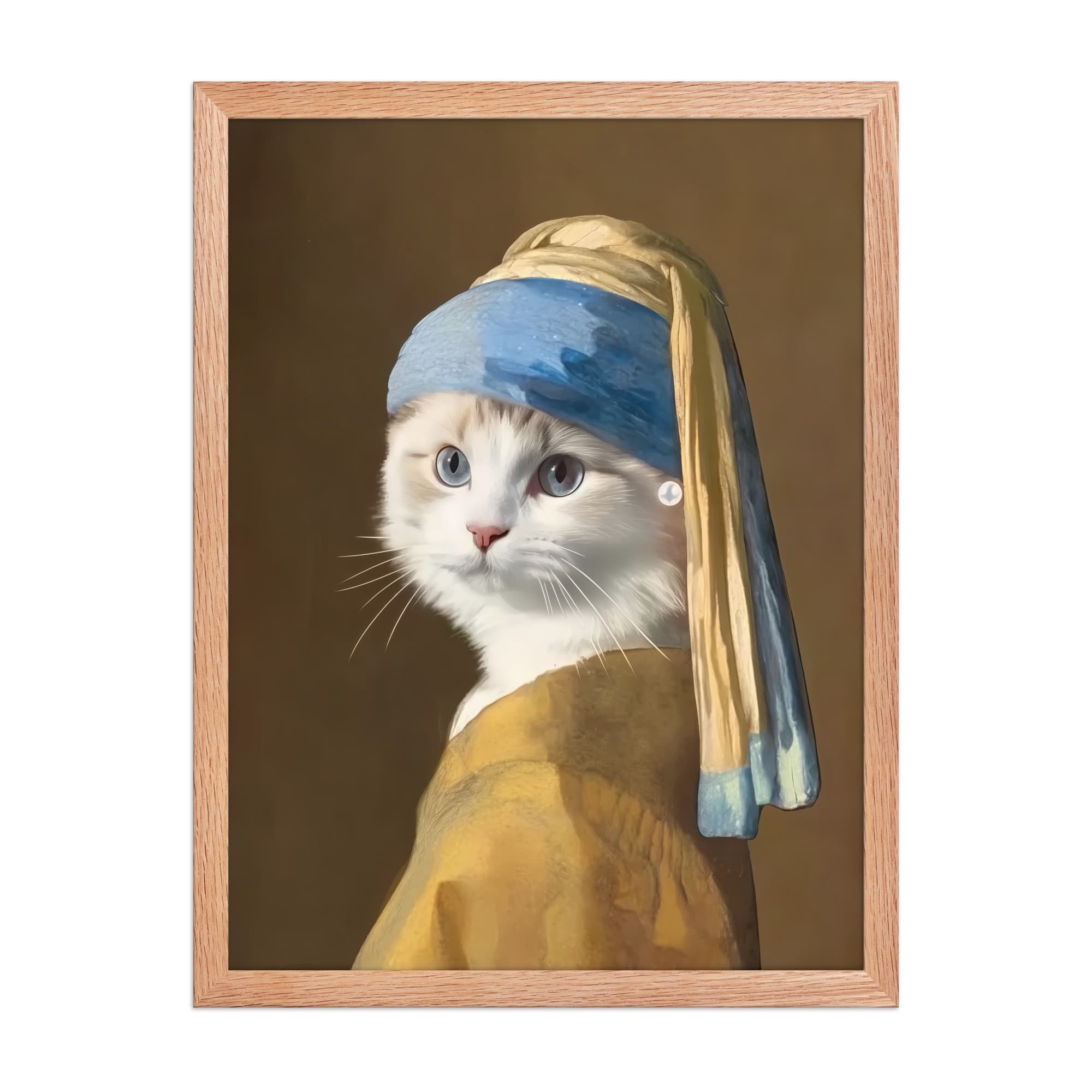 The Girl with the Pearl Earring – Custom Pet Portrait on Matte
