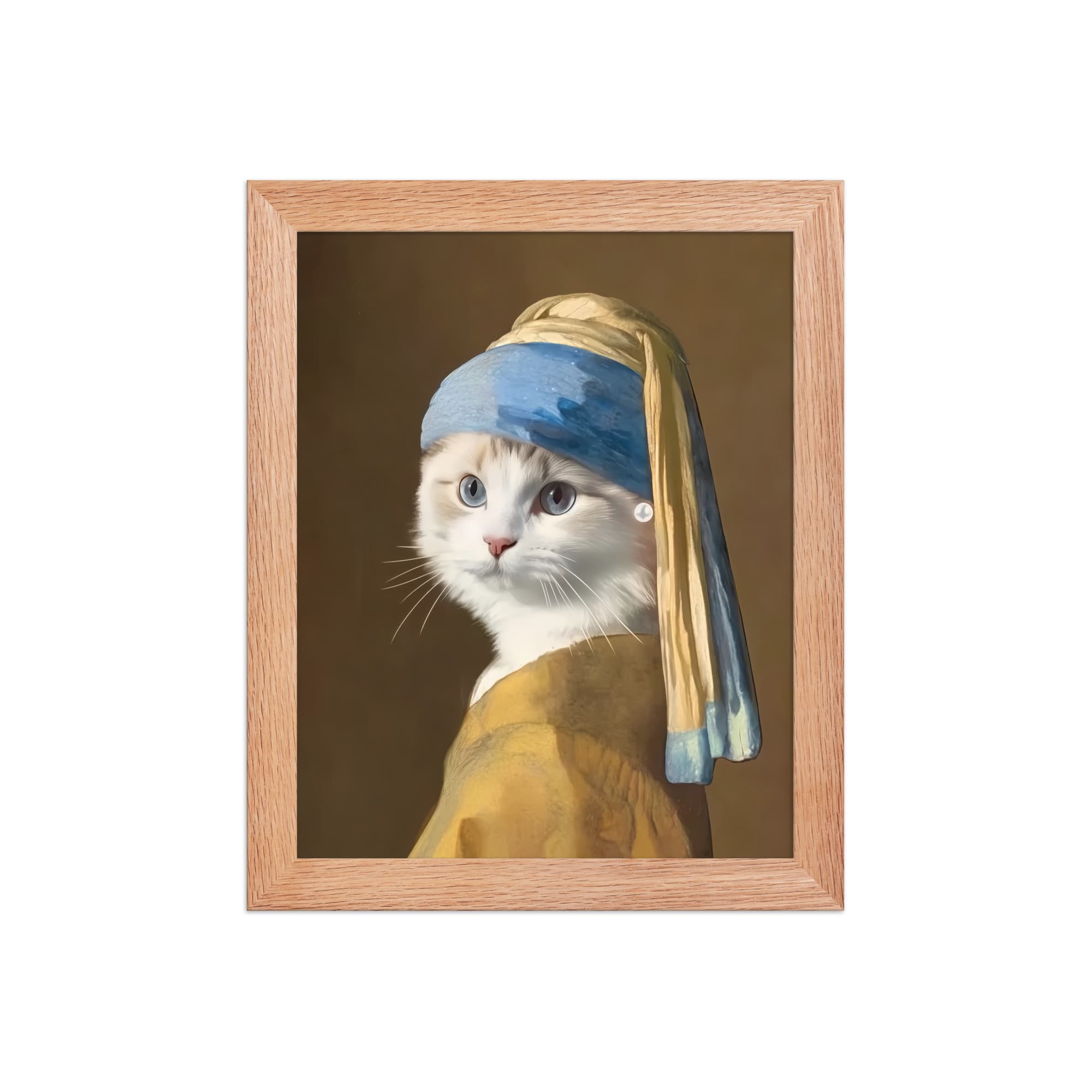 The Girl with the Pearl Earring – Custom Pet Portrait on Matte