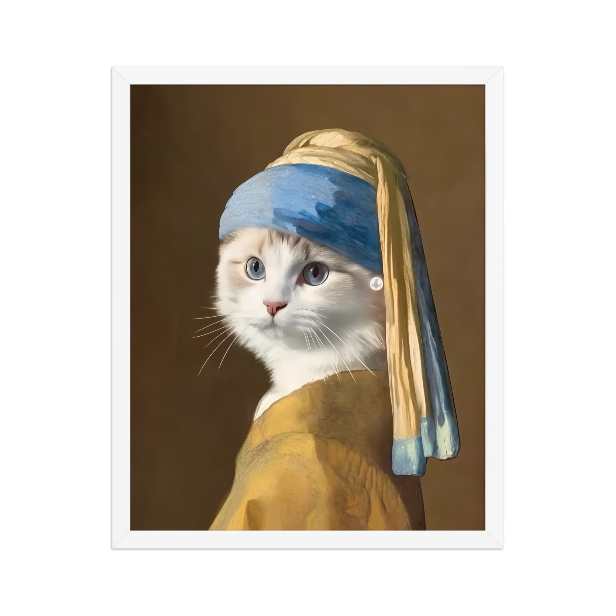 The Girl with the Pearl Earring – Custom Pet Portrait on Matte