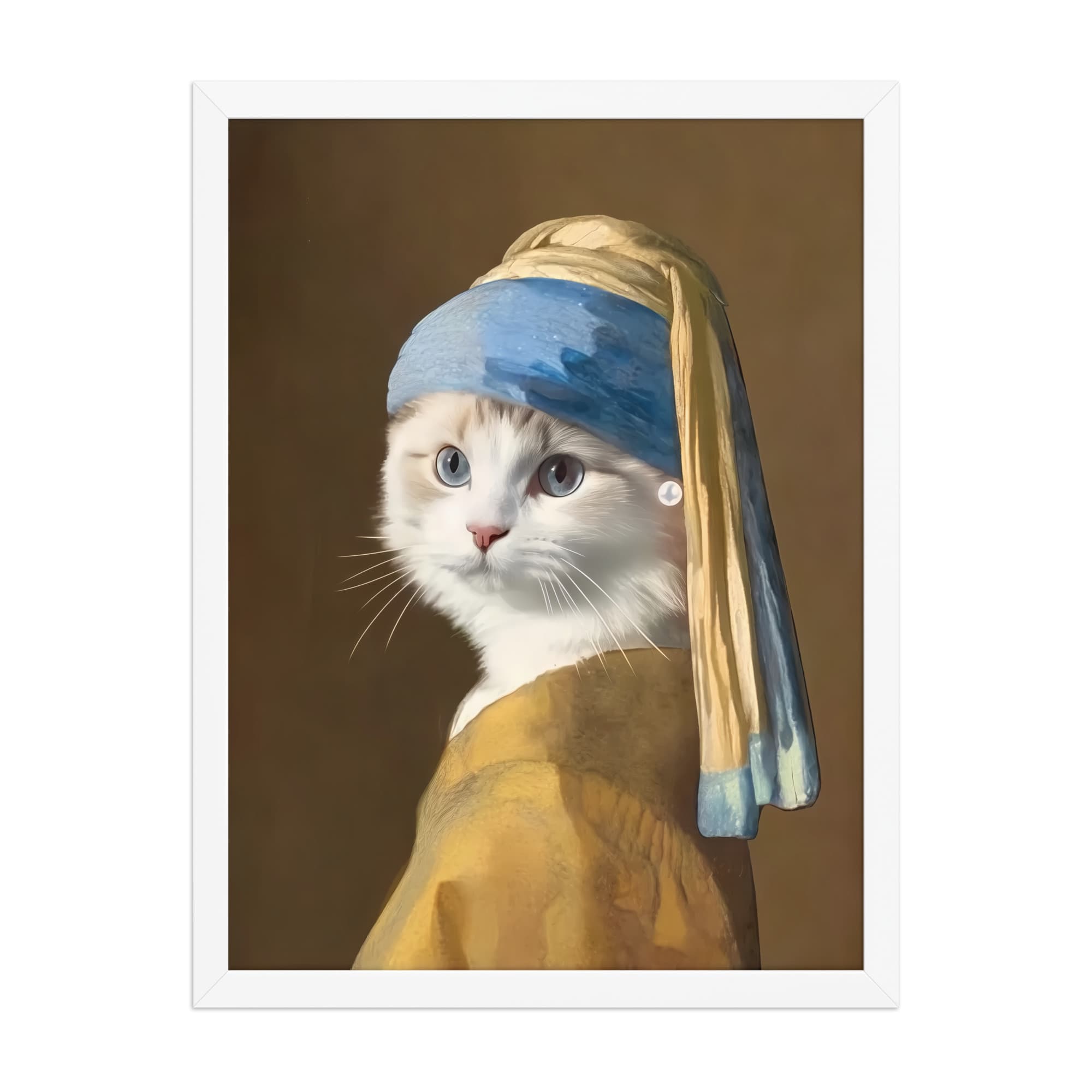 The Girl with the Pearl Earring – Custom Pet Portrait on Matte