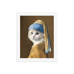 The Girl with the Pearl Earring – Custom Pet Portrait on Matte