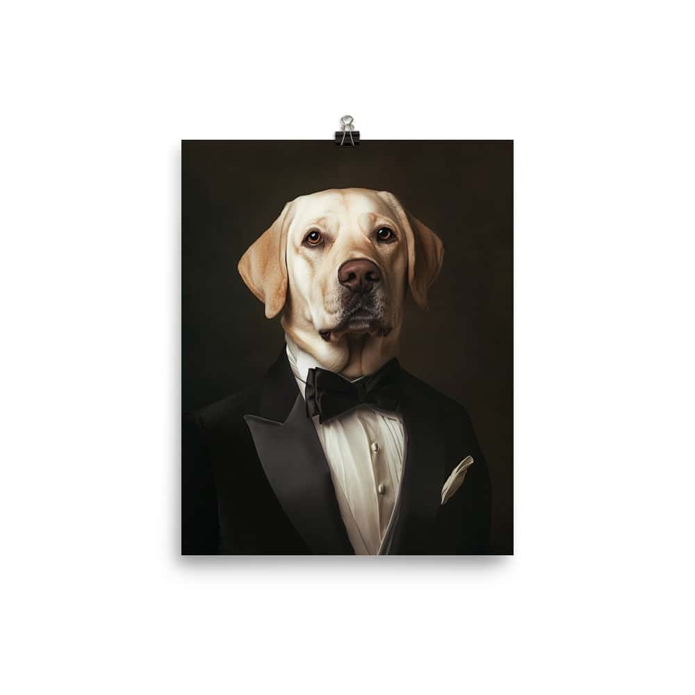 Regal Pet Portrait - Custom Pet Painting in Classic Tuxedo