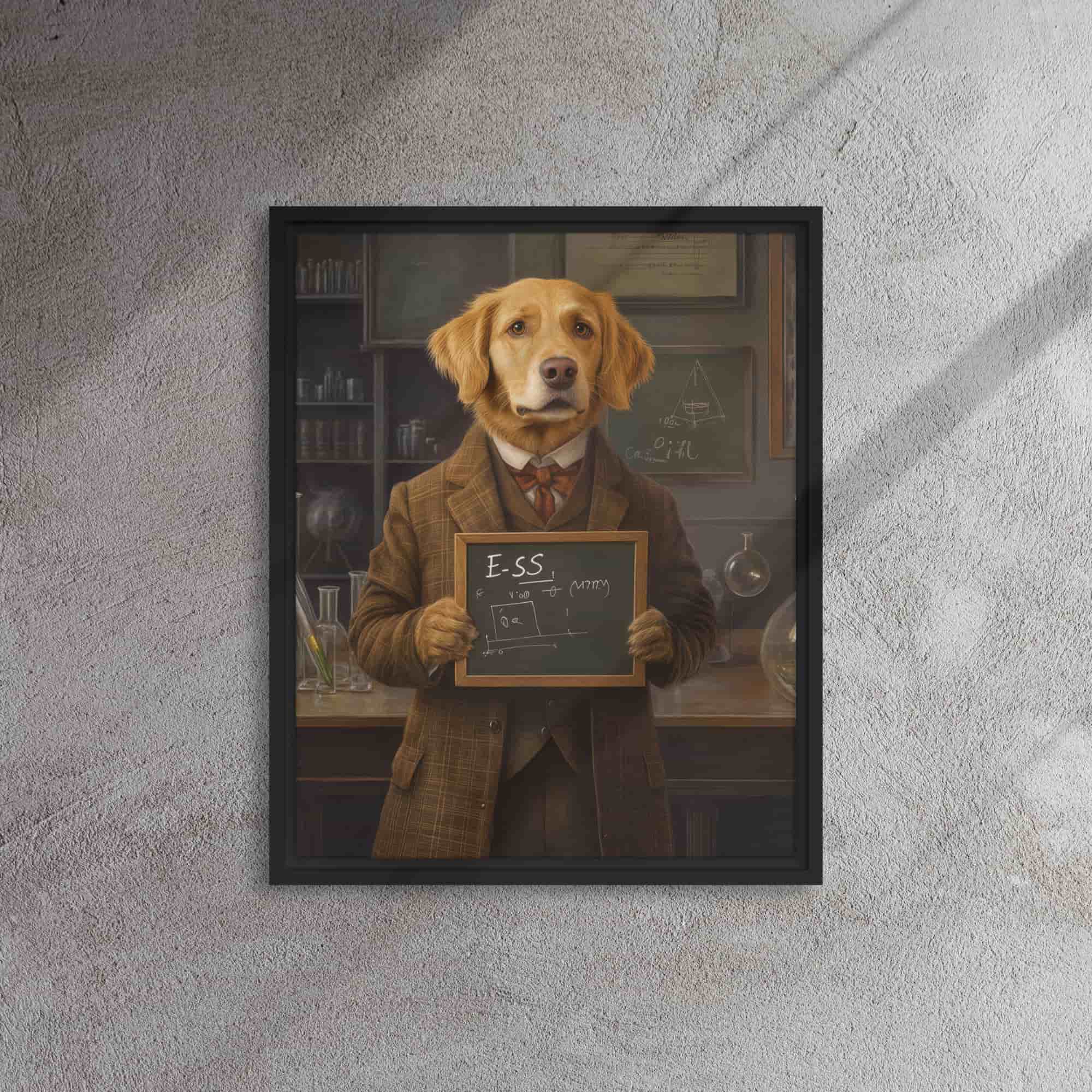 The Genius Portrait – Custom Pet as a Vintage Scientist