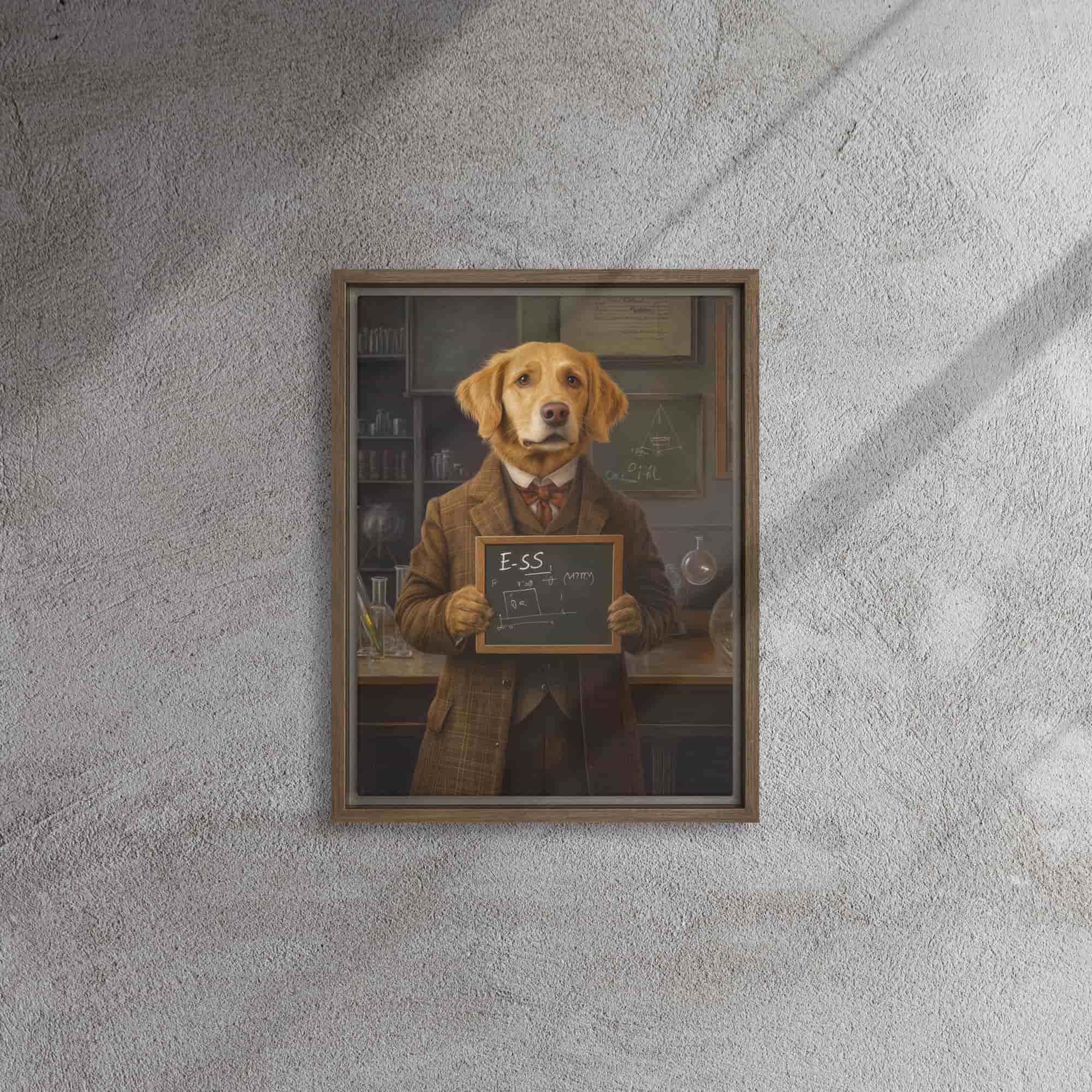 The Genius Portrait – Custom Pet as a Vintage Scientist