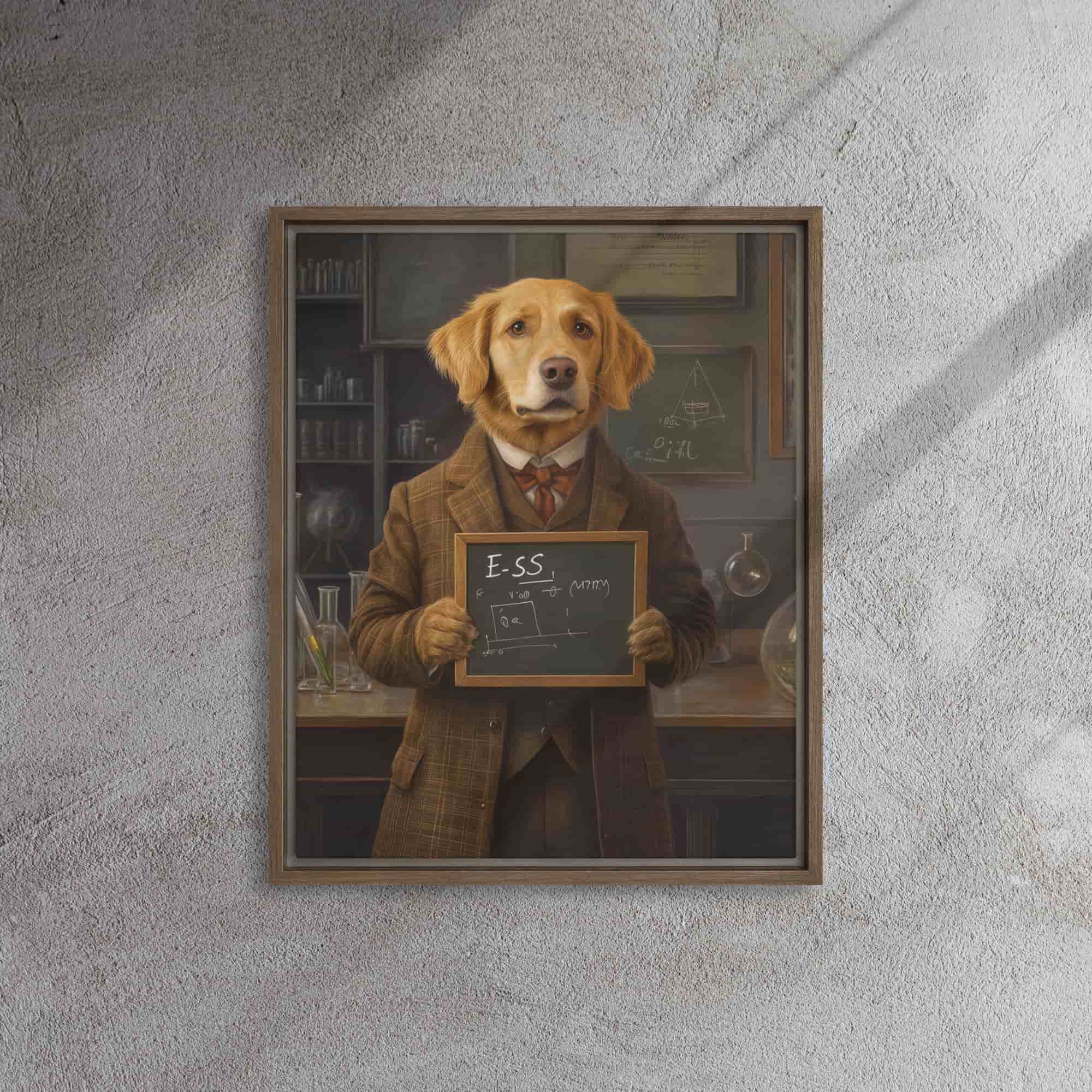 The Genius Portrait – Custom Pet as a Vintage Scientist