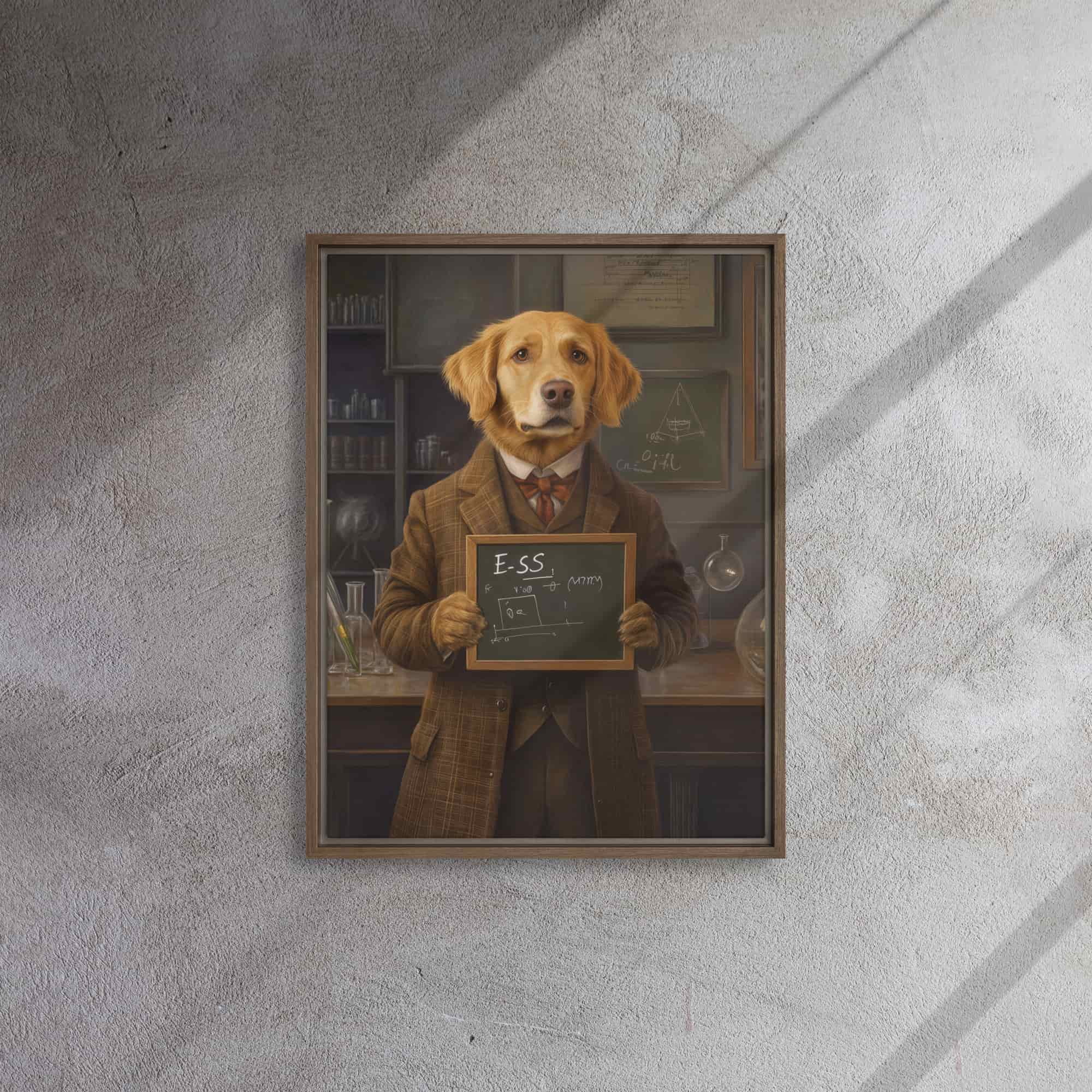The Genius Portrait – Custom Pet as a Vintage Scientist