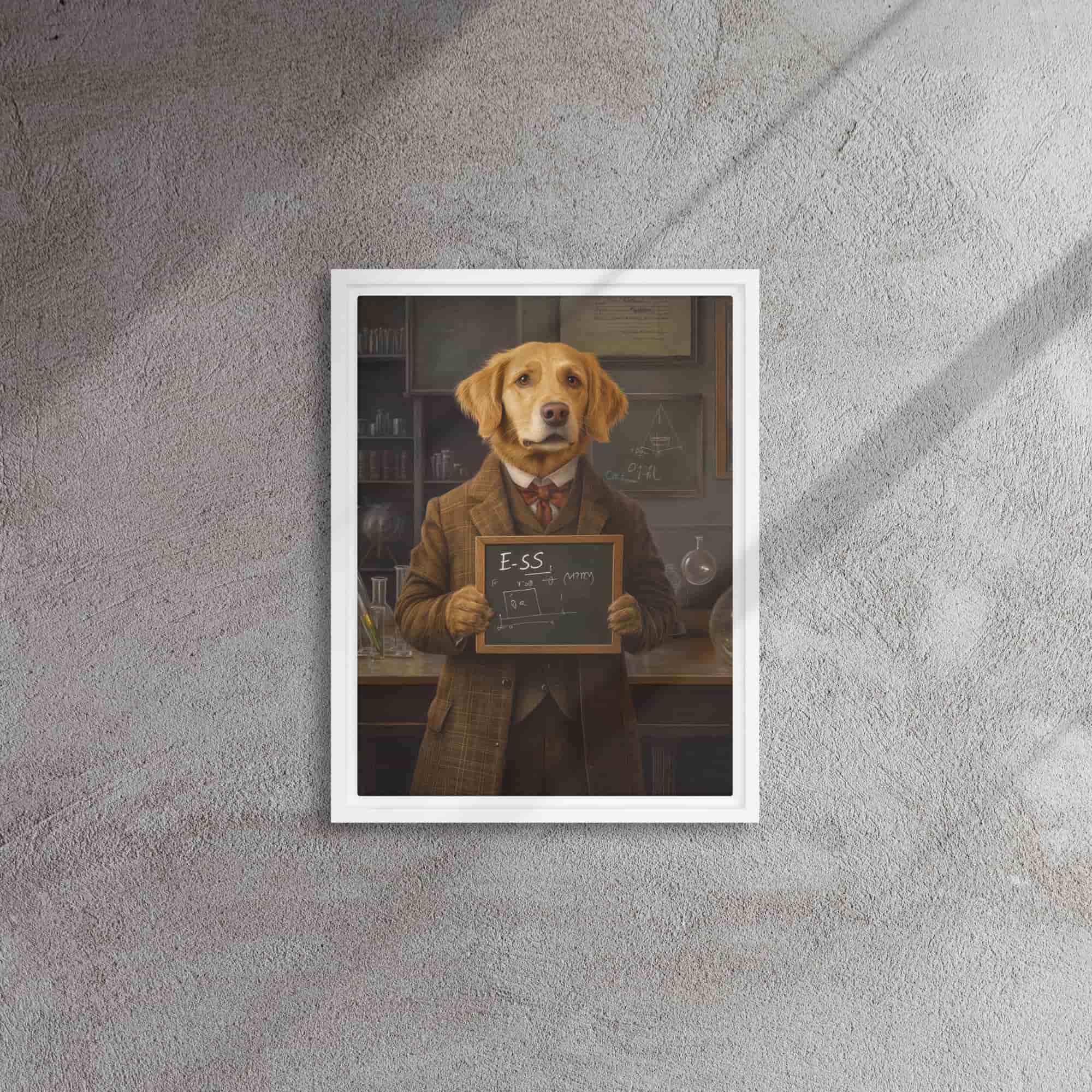 The Genius Portrait – Custom Pet as a Vintage Scientist