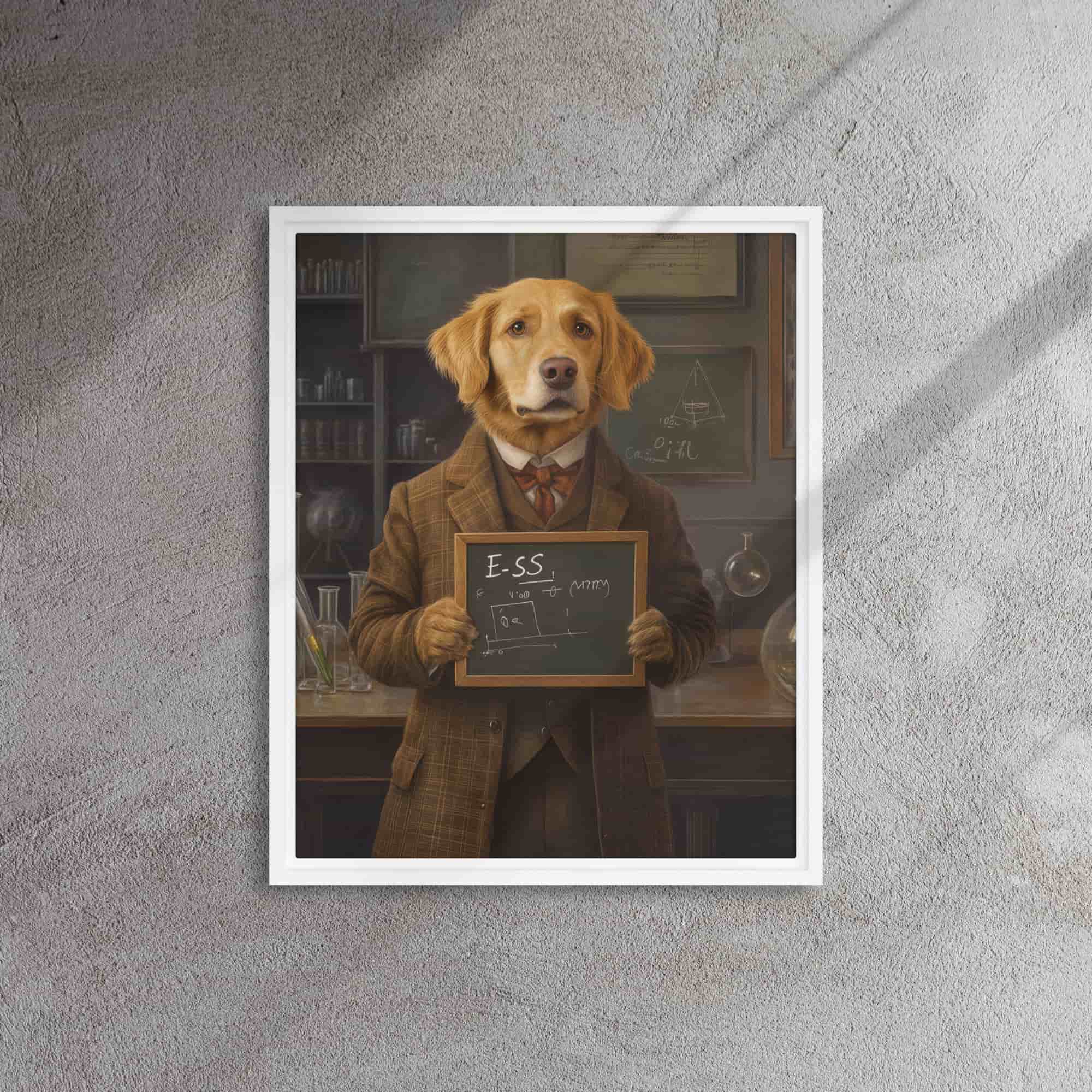 The Genius Portrait – Custom Pet as a Vintage Scientist