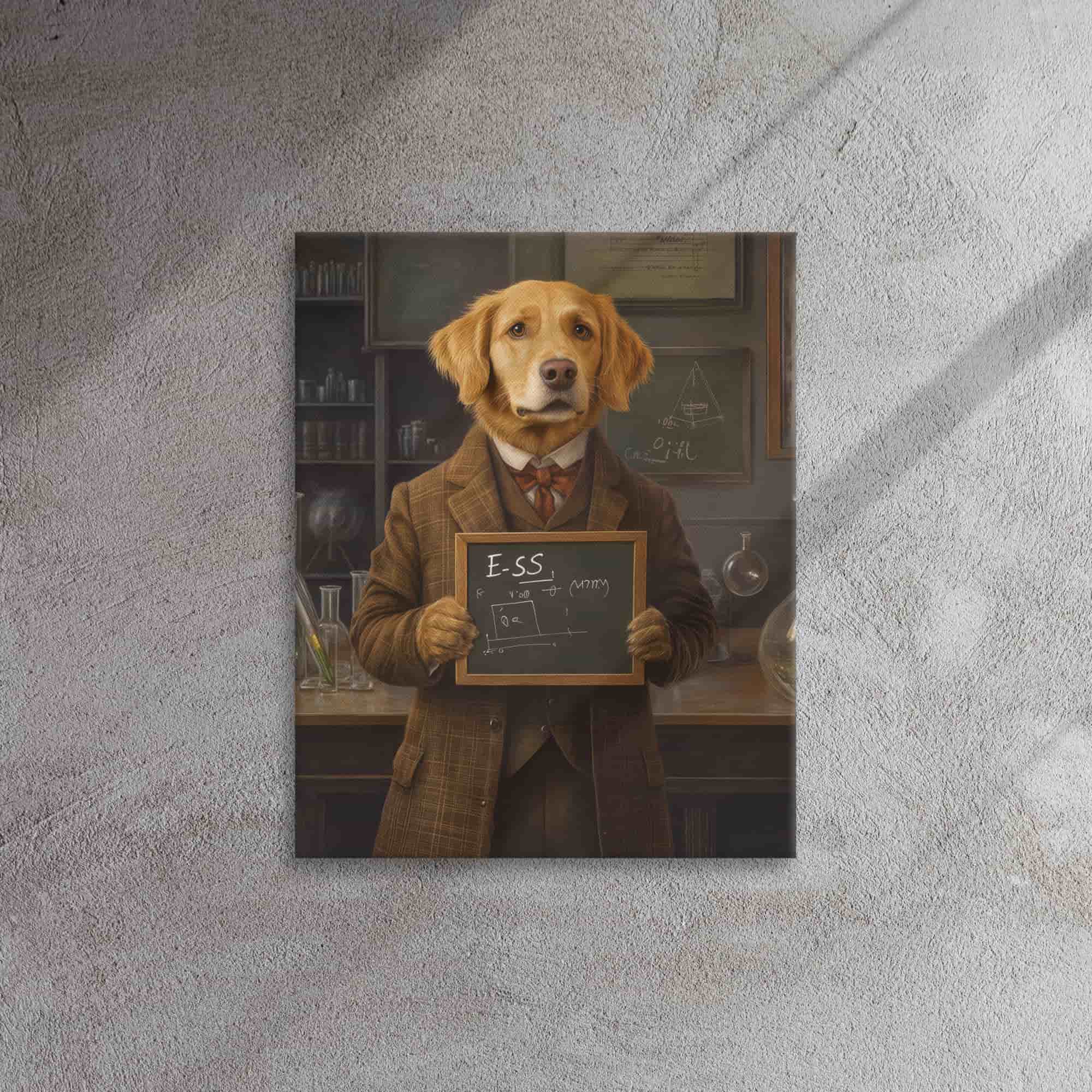The Genius Portrait – Custom Pet as a Vintage Scientist