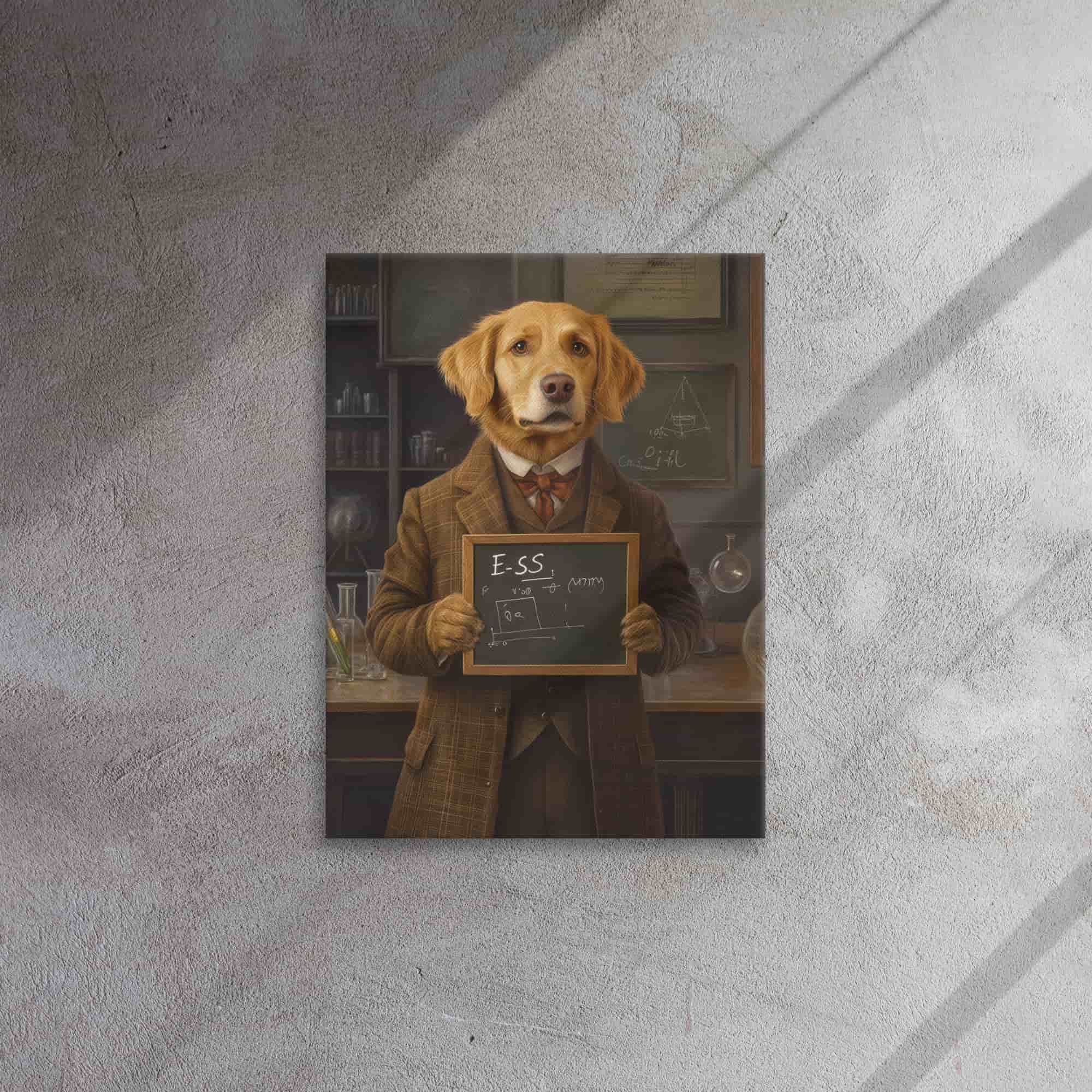 The Genius Portrait – Custom Pet as a Vintage Scientist